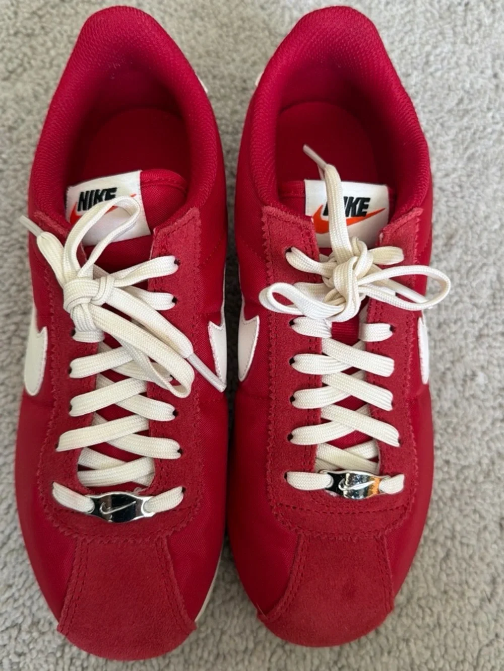 Nike Women’s Red and White Low-Top Sneakers
